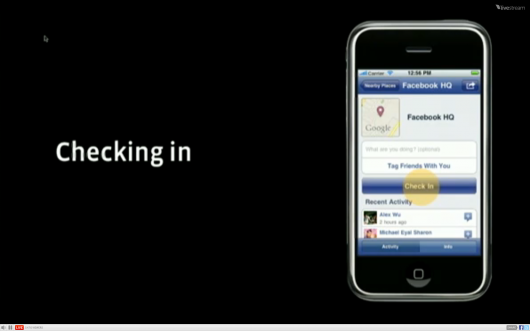Facebook Places "Checking In" auf dem iPhone