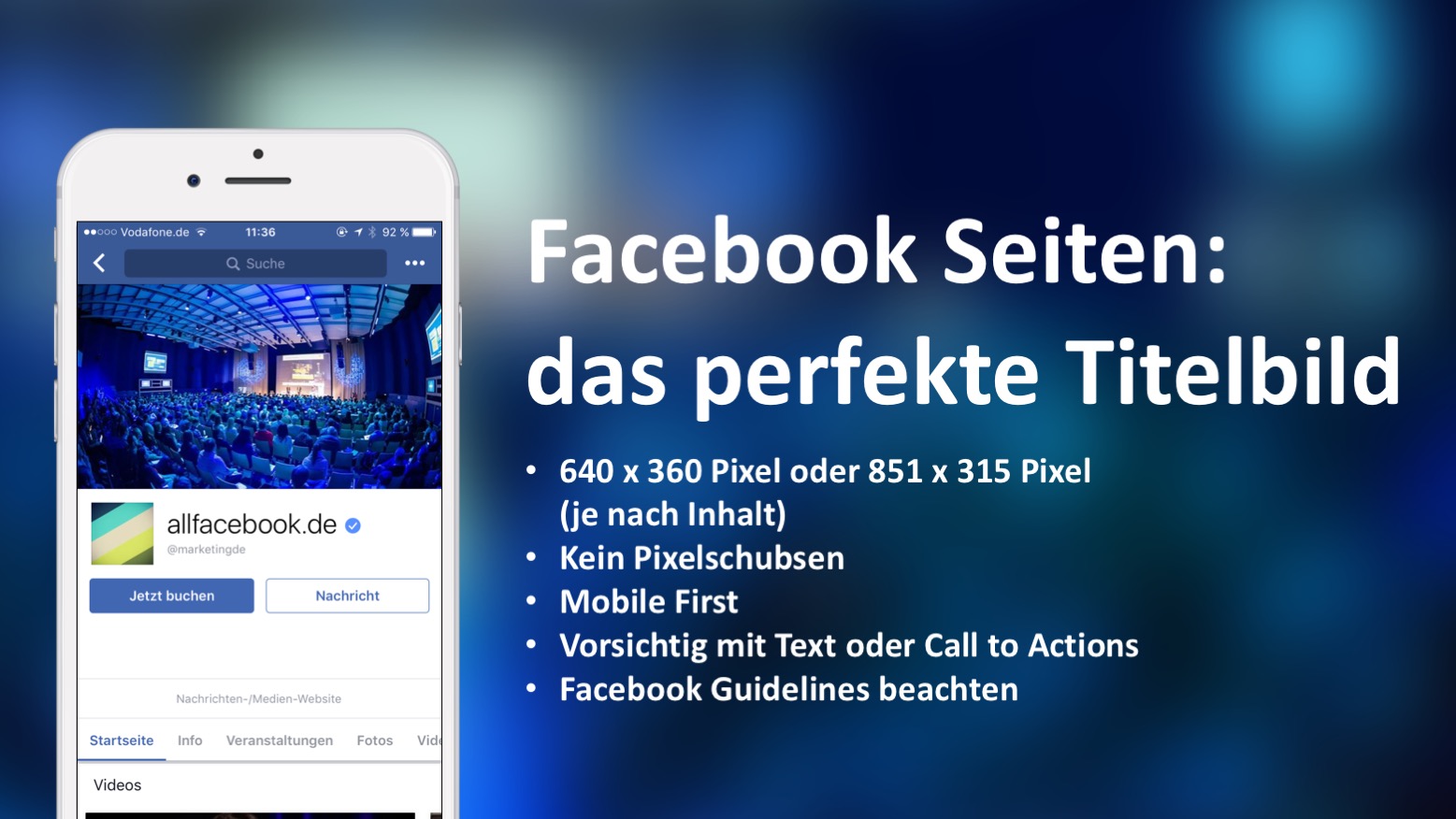 Das Perfekte Facebook Titelbild Eine Anleitung Mit Beispielen Bildgrossen Und Tipps Allfacebook De