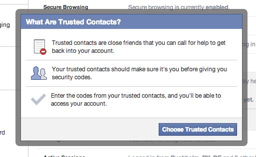 Neues Feature: Facebook-Konto schützen mit „Trusted Contacts“