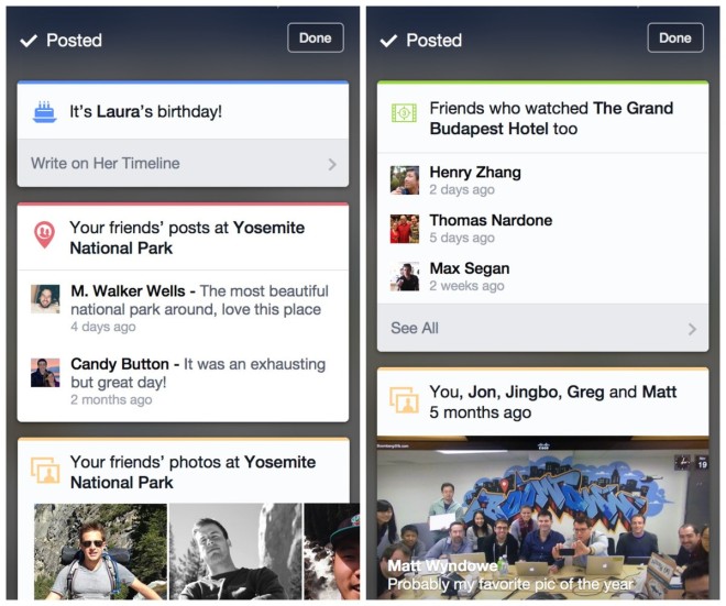Facebook Context Cards zeigen relevante Informationen nach dem Veröffentlichen eines Inhalts an